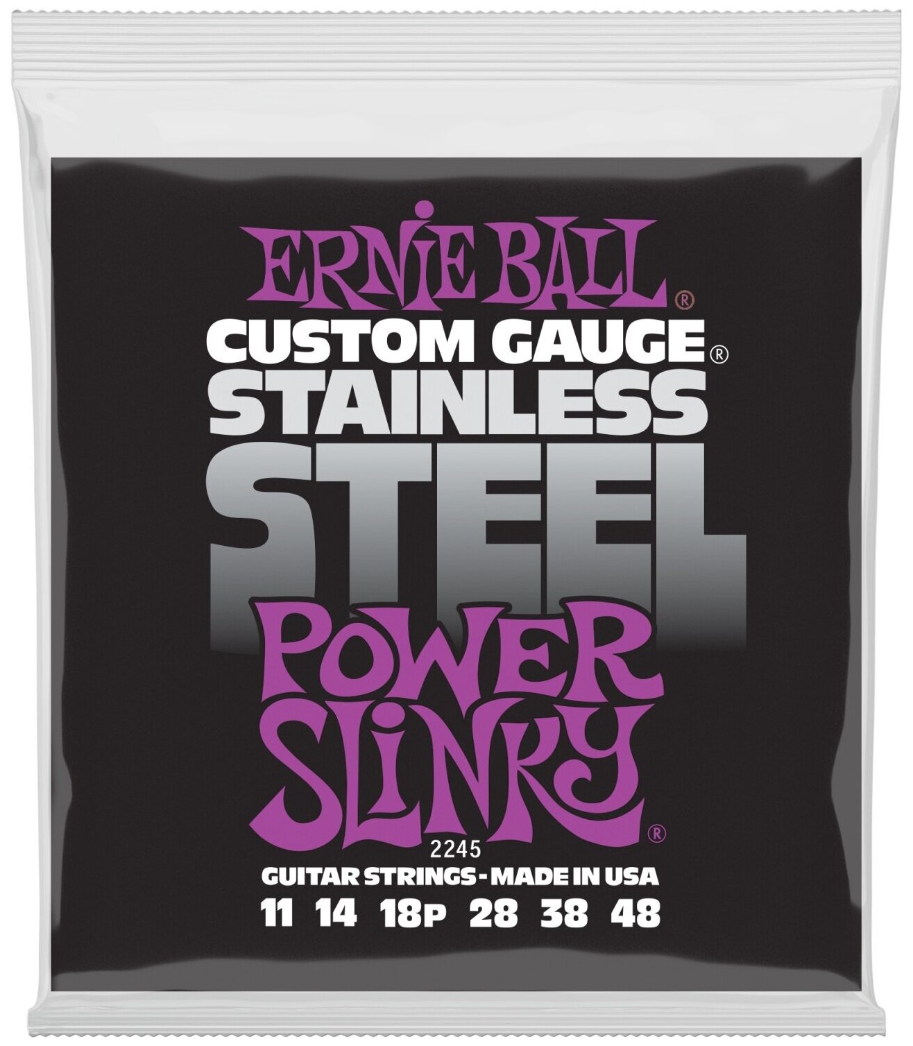 ERNIE BALL 2245 Stainless Steel Slinky Power 11-48 Струны для электрогитары