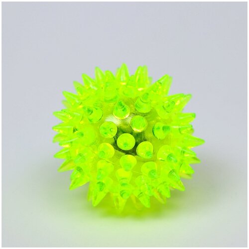 Мяч светящийся для животных малый/Мячик для собак светящийся/Светящийся мяч для собак TPR, 4,5 см