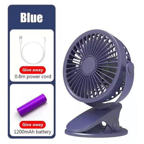Вентилятор на прищепке в авто и дом Rapture Free AirFlow 101 3 режима скорости АКБ 1200 синий 128300₽