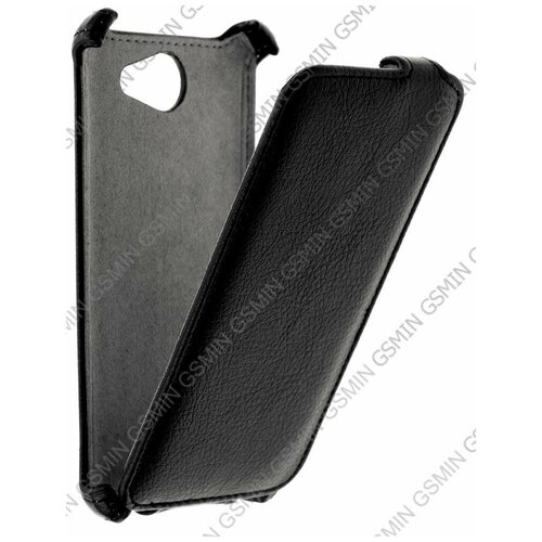 Кожаный чехол для HTC Desire 516 Dual Sim Gecko Case (Черный)