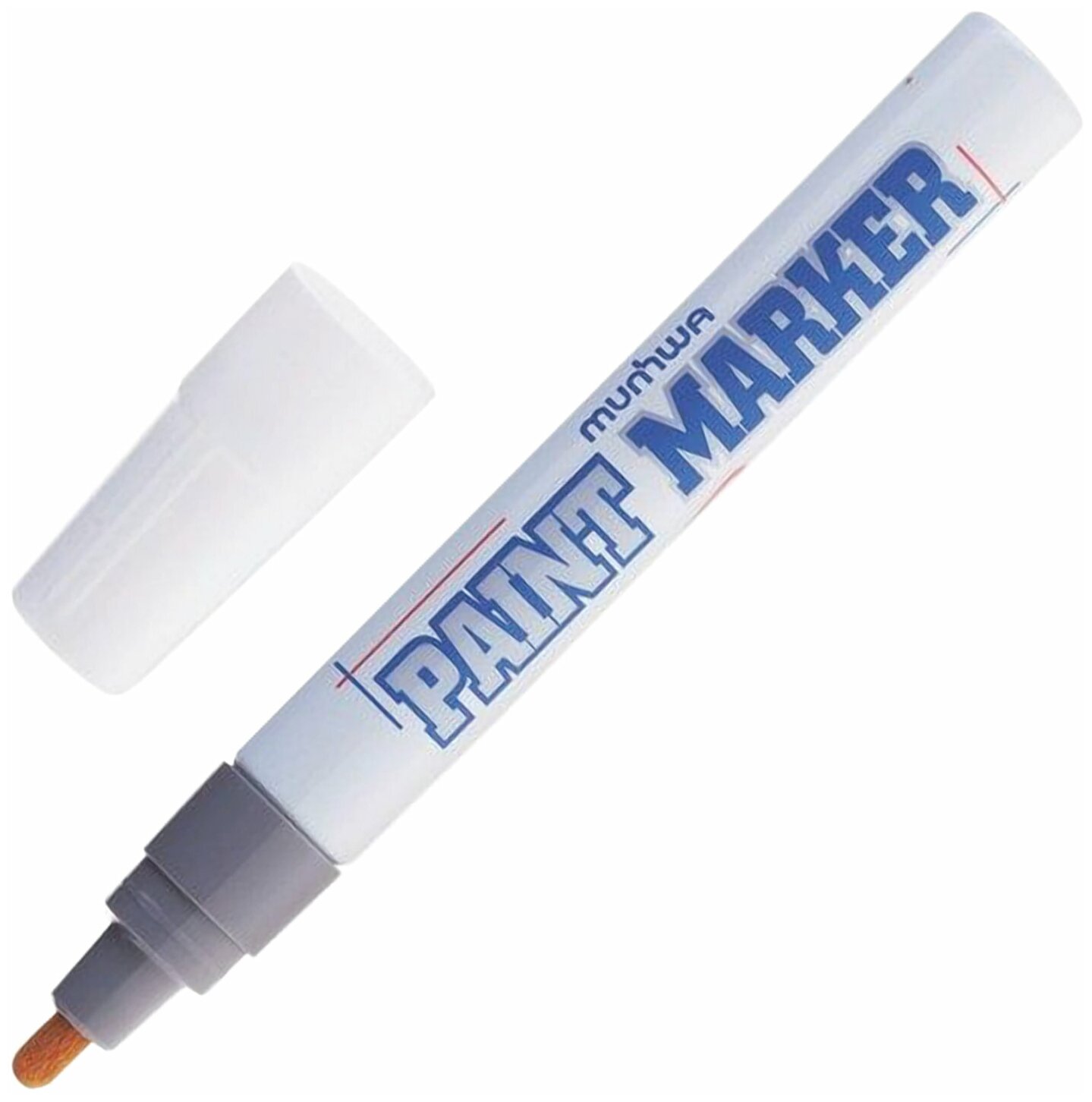 MUNHWA Маркер-краска лаковый (paint marker) MUNHWA 4 мм серебряный нитро-основа алюминиевый корпус PM-06
