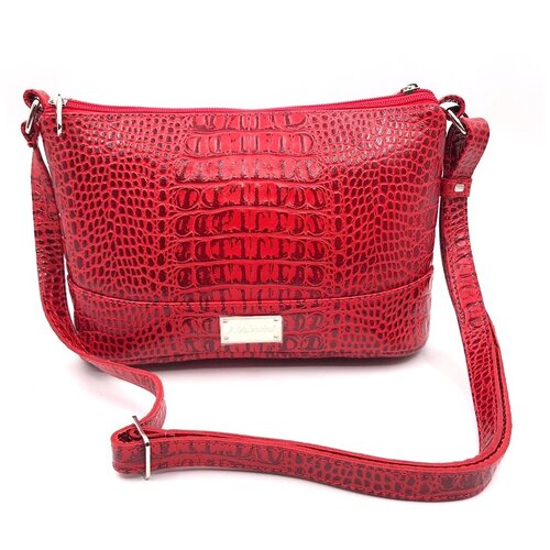 фото Сумка женская , a.valentino, натуральная кожа ( красный )