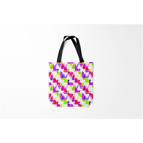 фото Сумка-шоппер / 40х40 см / тренды / геометрия абстрактный яркий узор burnettie