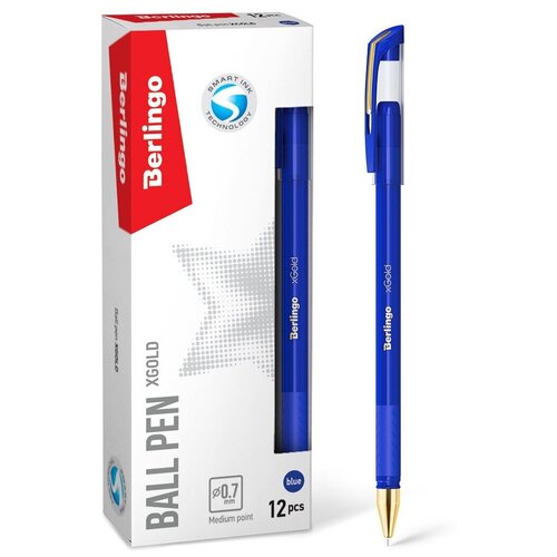 Berlingo Ручка шариковая xGold, 0,7 мм, CBp_07500_12, синий цвет чернил, 12 шт.