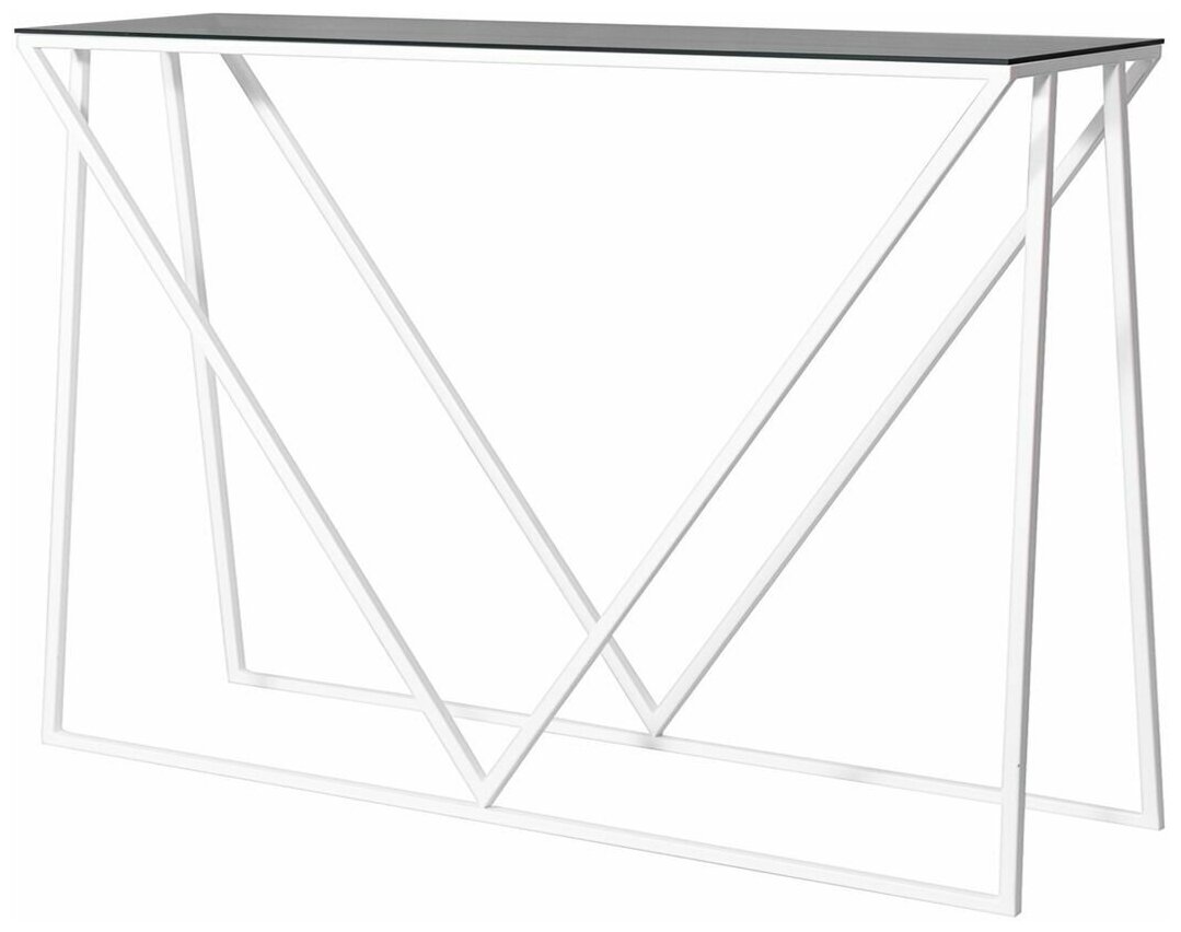 Консоль Akur Madrid 1200 (каркас белый, тонированное стекло) 1200х875х280мм