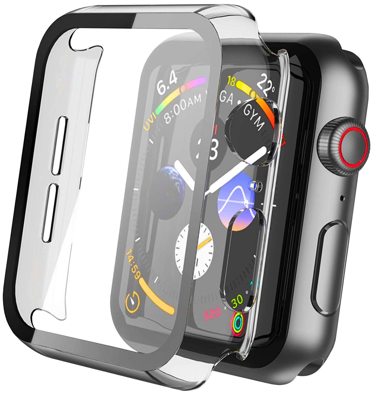 Чехол для часов Apple Watch 4/5/SE/6 диагональю экрана 40 мм Luckroute Mini - Противоударный Кейс Бампер с технологией IPS для защиты от царапин