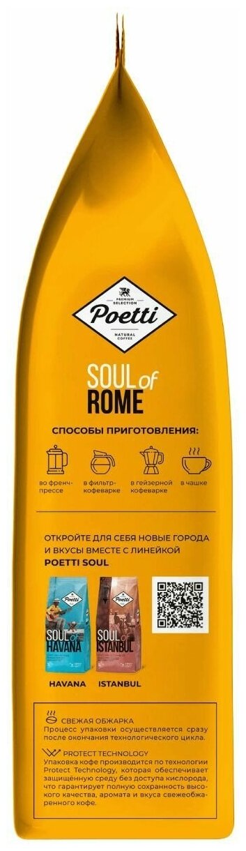Кофе Poetti Soul of Rome молотый, 200г - фотография № 4