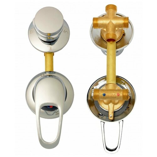 4 150 Резьба смеситель душевой кабины 4 режима металлические ручки керамические картриджи с силиконовыми уплотнениями латунный корпус под гайку цвет хром глянцевый 3600₽