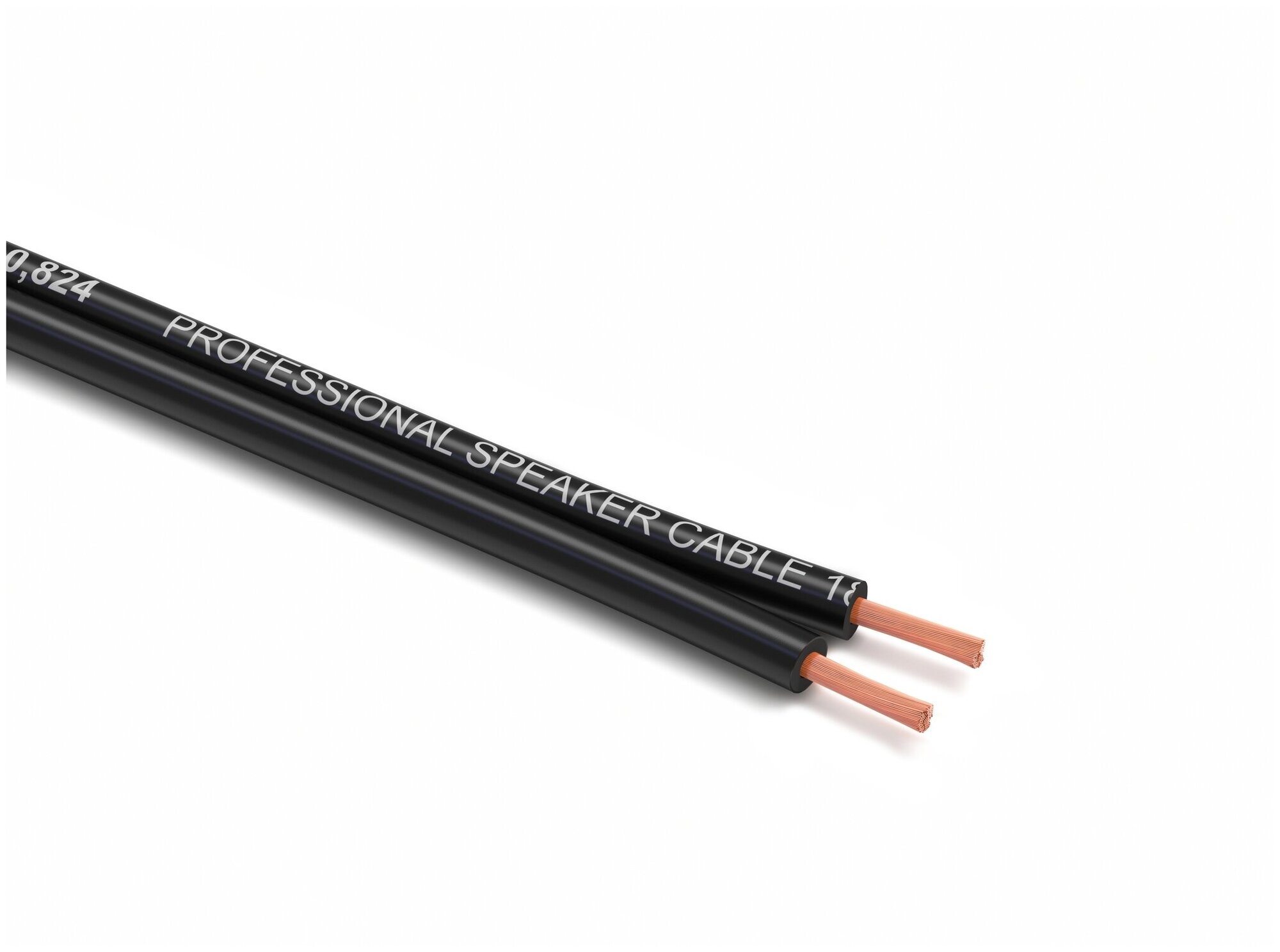 Инсталляционный черный спикерный кабель 2х0,824mm² PROCAST Cable SBL 18.OFC 10м