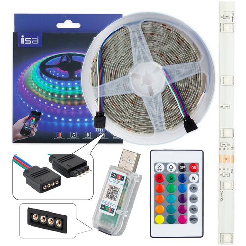 Светодиодная лента RGB 5мIP65USB пульт 749₽