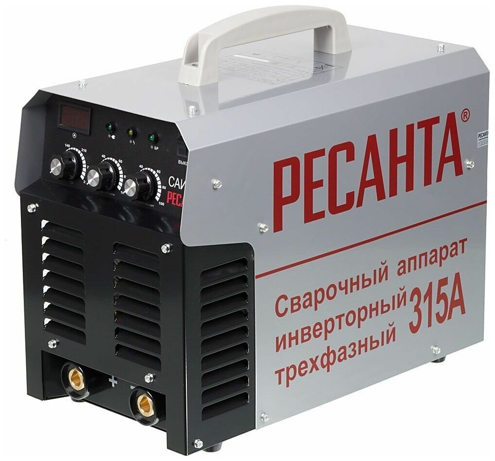 Сварочный аппарат инверторный Ресанта "САИ 315 3ф" , Трёхфазный, комплект кабелей
