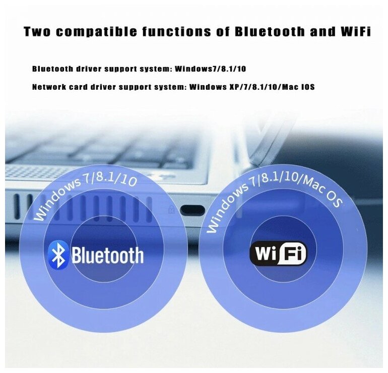 Bluetooth 50 и Wi-Fi 25/5G USB адаптер для компьютера