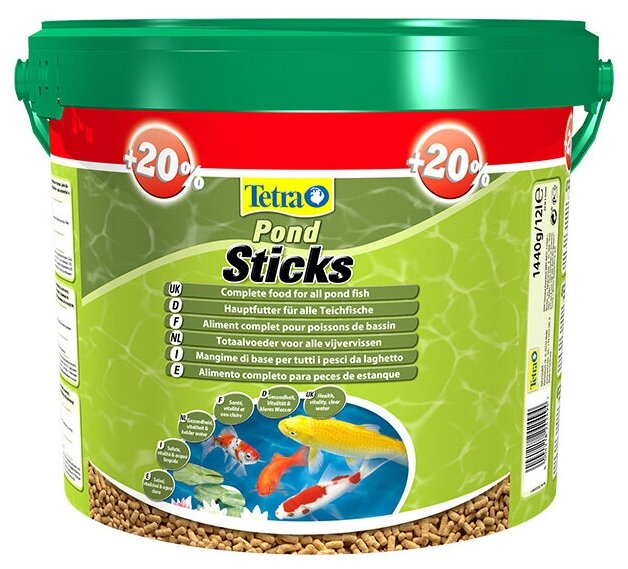Корм сухой Tetra Pond Sticks для прудовых рыб в палочках, 25л - фото №7