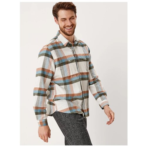 фото Рубашка мужская, s.oliver, артикул: 130.10.110.11.120.2106437, цвет: белый (код цвета 03n8), размер: l