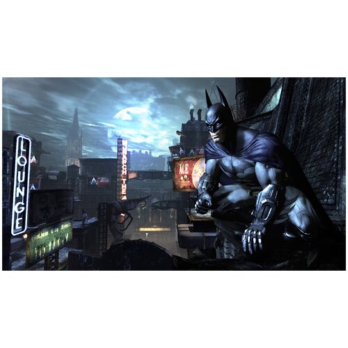 Фотообои Уютная стена Бэтмен в ночном городе 480х270 см Виниловые Бесшовные (единым полотном)