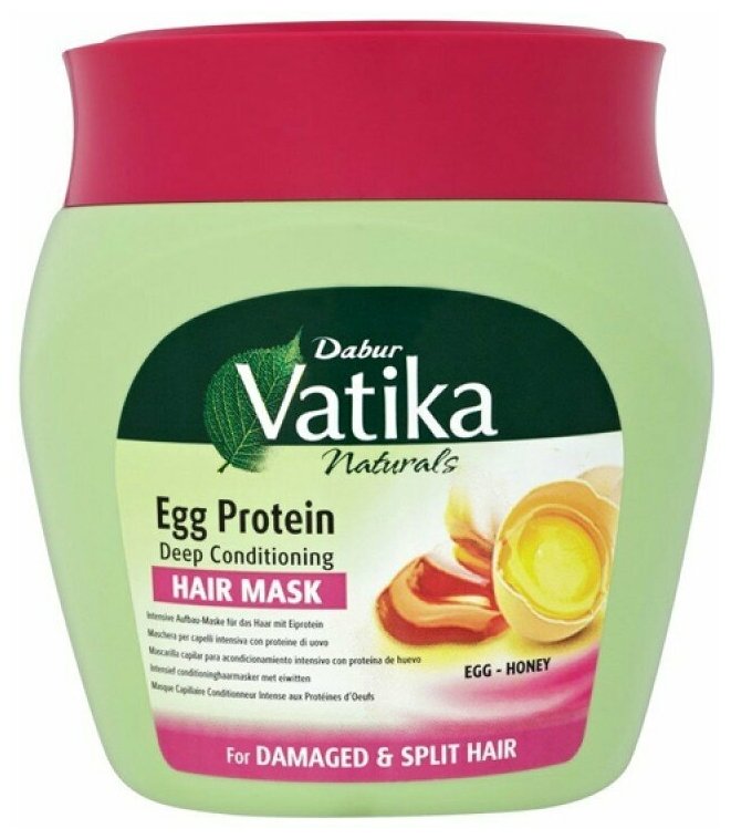 Маска для волос Dabur Vatika Naturals яичный протеин, 500 гр.