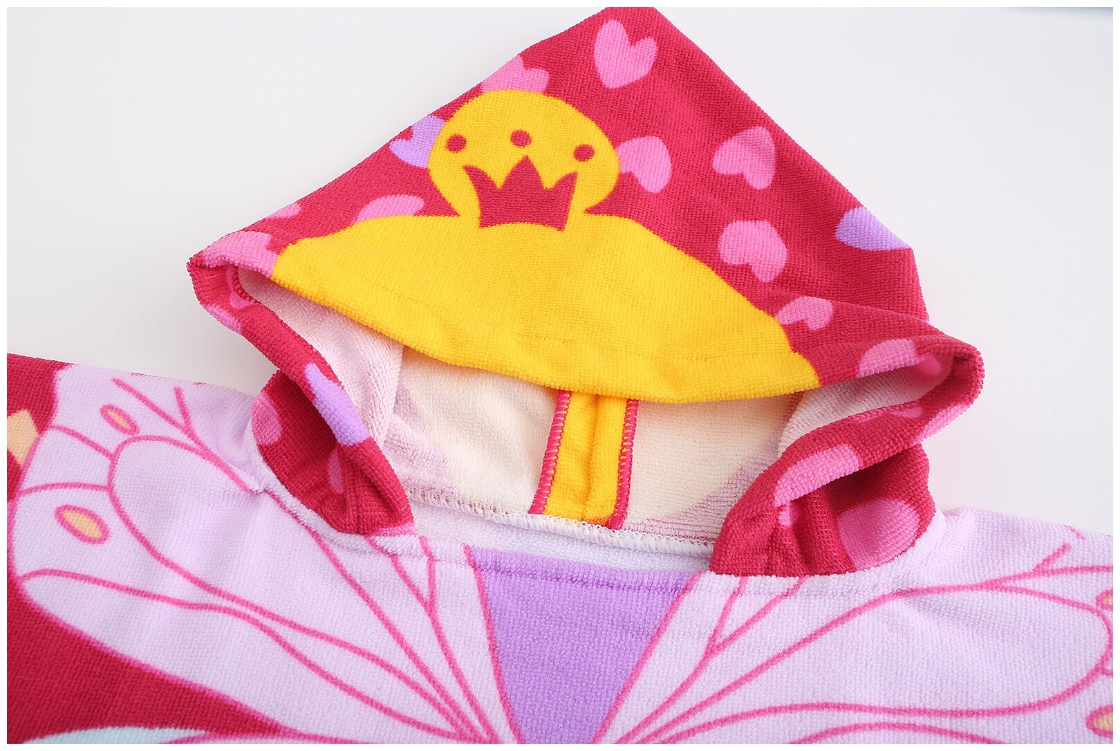 Полотенце детское с капюшоном, халат пончо детский Эврика полотенце банное, для спорта, пляжное, универсальное 60х120 см (Фея) подарок