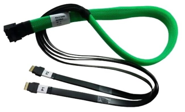 Кабель Broadcom Cable Slimline SASx8 (SFF8654) -to- 2 Slimline SASx4 (SFF8654)+ SFF9402 1M