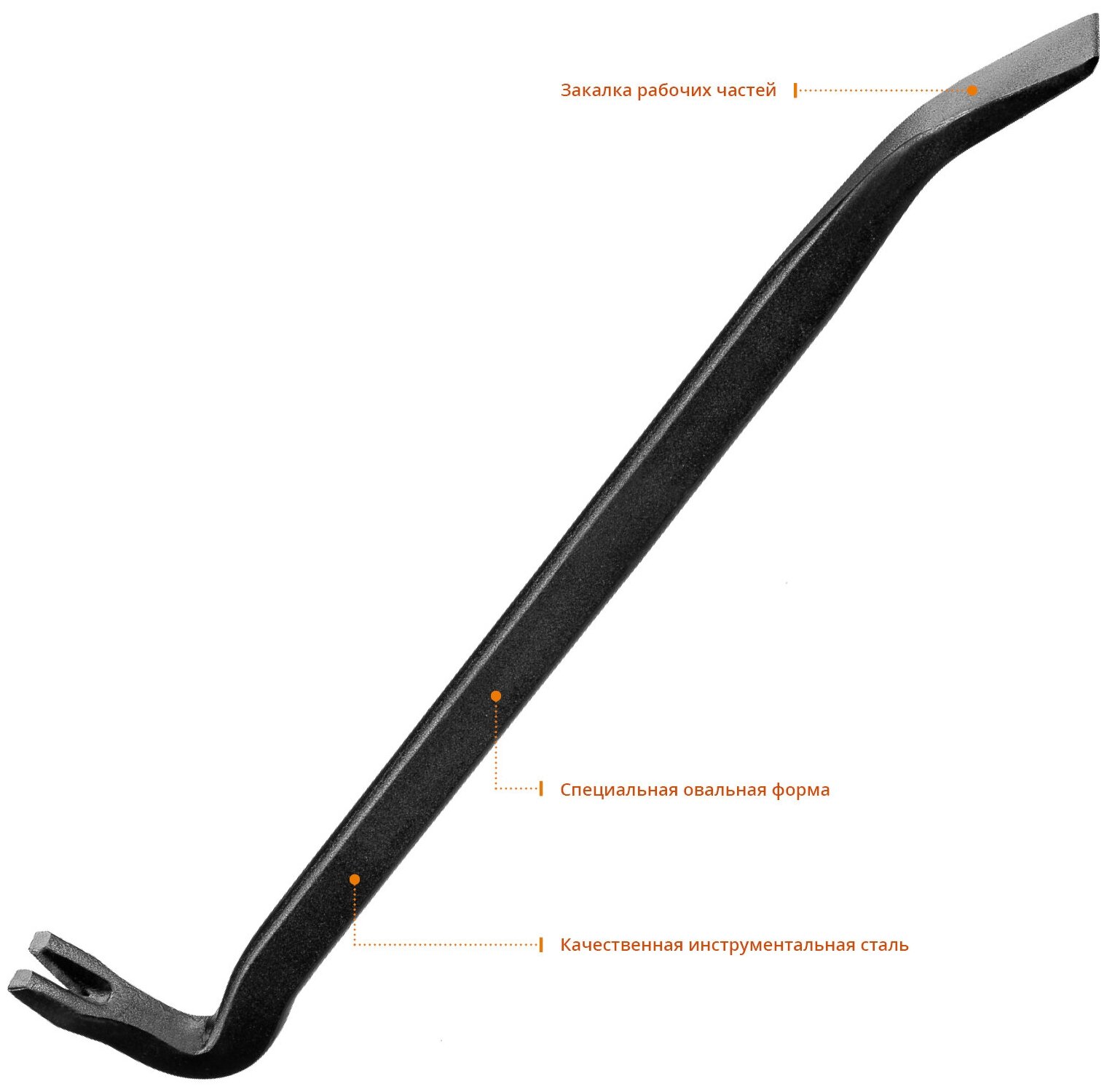 фото Лом-гвоздодер STAYER "PROFI" 21643-45 "HERCULES" 22*12мм, 450мм, кованый, усиленный