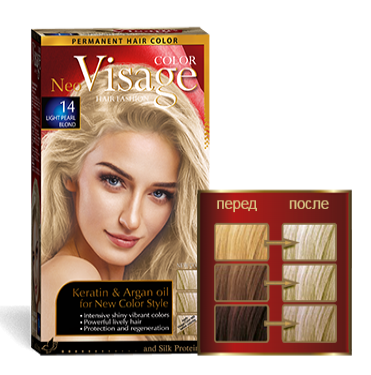 COLOR Visage Стойкая крем-краска для волос, 14 Светло-перламутровый русый / Light Pearl Blond