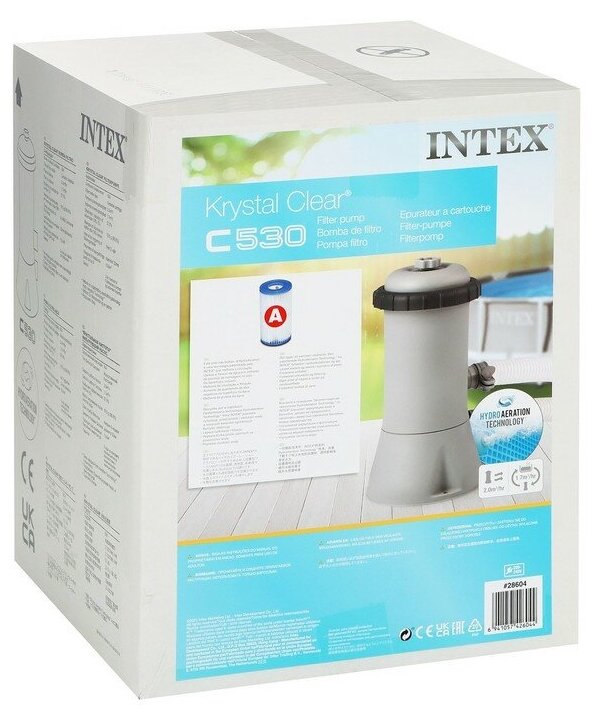 INTEX Фильтр-насос с картриджем типа «A», 2006 л/ч, 220-240V, 28604 INTEX - фотография № 9