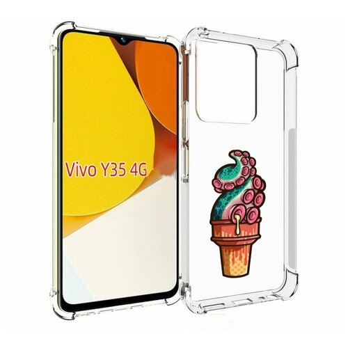 Чехол MyPads мороженное для Vivo Y35 4G 2022 / Vivo Y22 задняя-панель-накладка-бампер