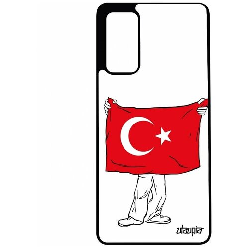 фото Чехол на телефон samsung galaxy s20fe, "флаг турции с руками" государственный страна utaupia