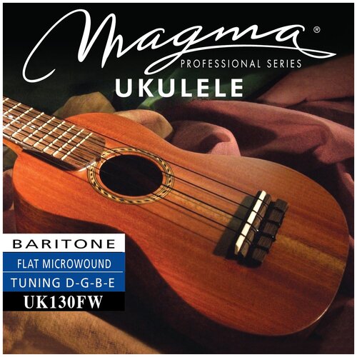 Струны для укулеле баритон гавайский строй 1-E / 2-B / 3-G / 4-D Magma Strings UK130FW, Серия: Microentorchadas
