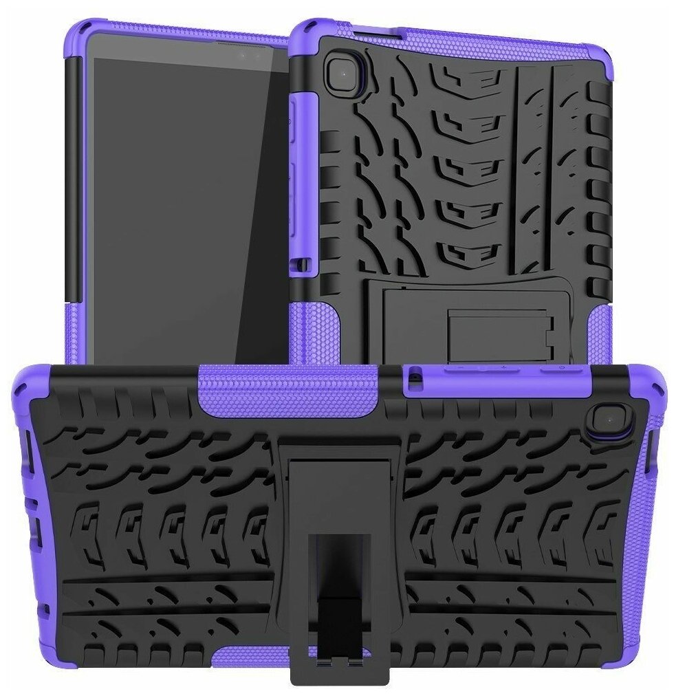 Чехол Hybrid Armor для Samsung Galaxy Tab A7 Lite SM-T220 / SM-T225 (черный + фиолетовый)