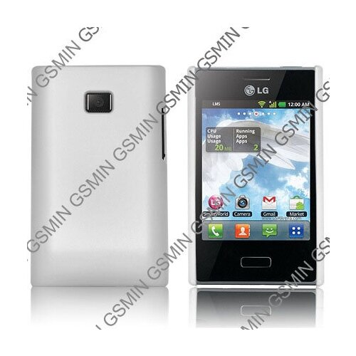 Чехол-накладка для LG Optimus L3 / E400 (Белый)