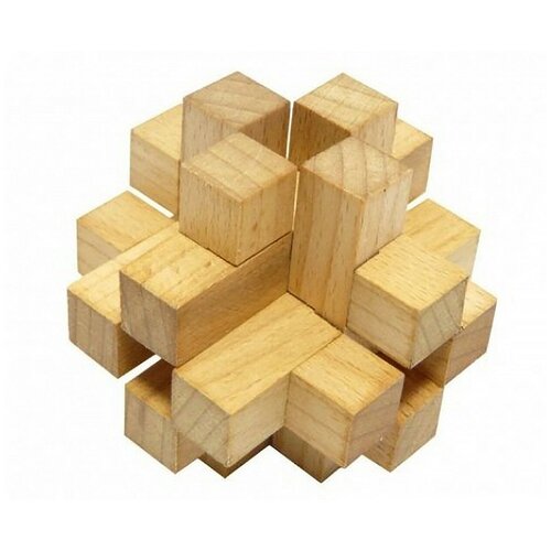 деревянная игрушка головоломка 15 деталей 14 5×14см Деревянная головоломка Motionlamps узел Альтекрузе (14 деталей)