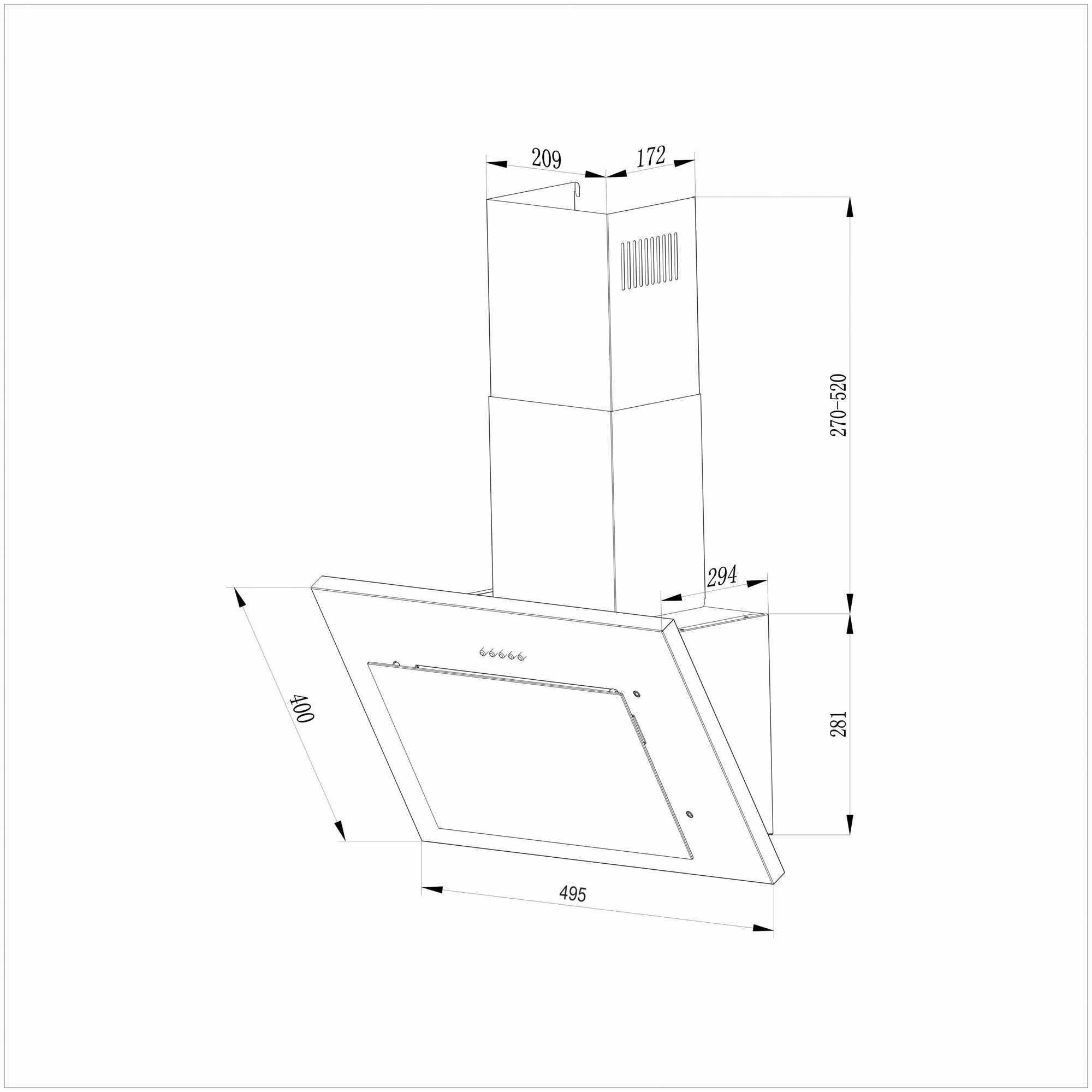 Кухонная вытяжка купольная Hebermann HBWH 50.1 B - фотография № 7