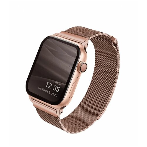 Ремешок Uniq Dante Strap Steel для Apple Watch 38-40-41 мм, розовый ремешок uniq dante strap mesh steel для apple watch 41 40 38 мм цвет зеленый 41mm dangrn