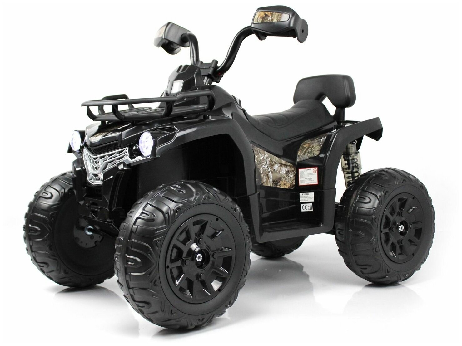 Детский электроквадроцикл RiverToys JS009 черный камуфляж