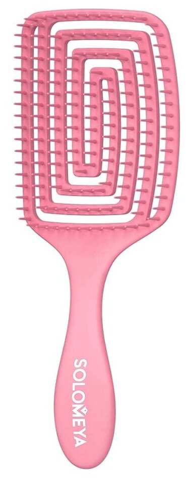 Расческа для сухих и влажных волос с ароматом клубники MZ / Wet Detangler Brush Paddle Strawberry