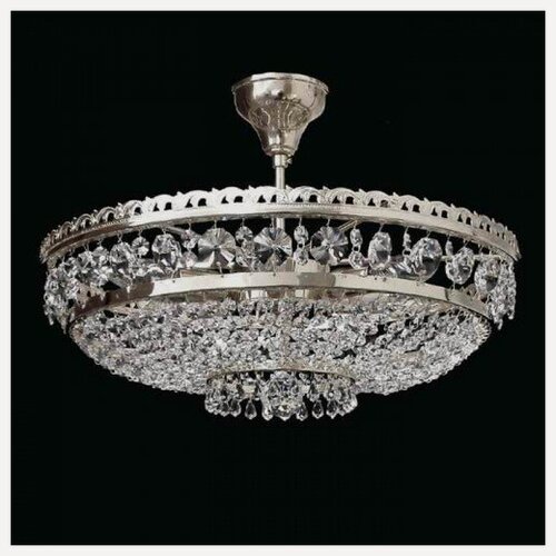 Изображение товара Потолочный светильник хрустальный Elite Bohemia L 726/6/052 N (Чехия), 6 ламп, E14, 240 ВТ, никель с отражателем.