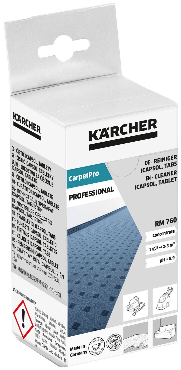 Средство Karcher чистящее для ковров RM 760 Tabs (16 табл) - фотография № 1
