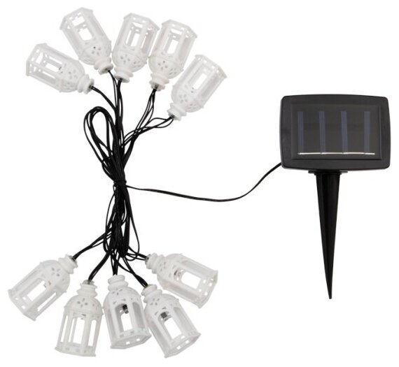 Светильник светодиодный Lamper Керосиновая лампа с выносной солнечной панелью и аккумулятором, 2 режима, 3 м, IP65