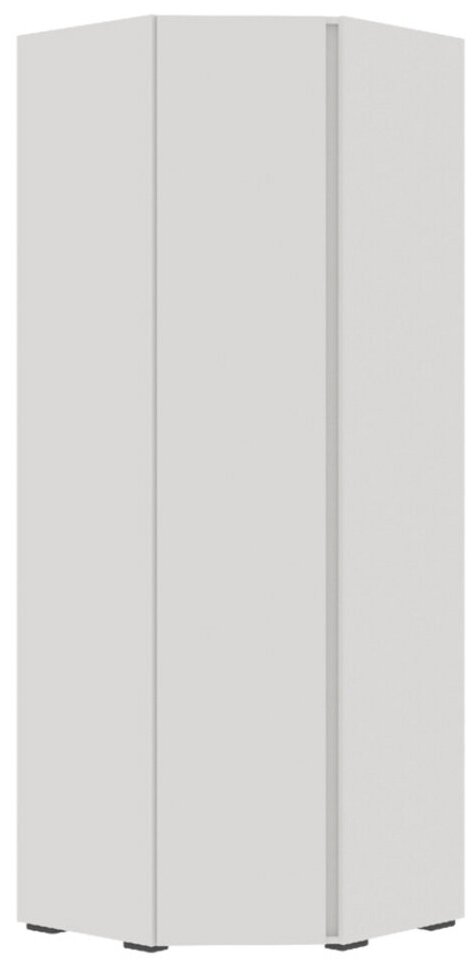 фото Угловой Шкаф для одежды в прихожую, спальню или гостиную 75см белый/белый - СМ1057