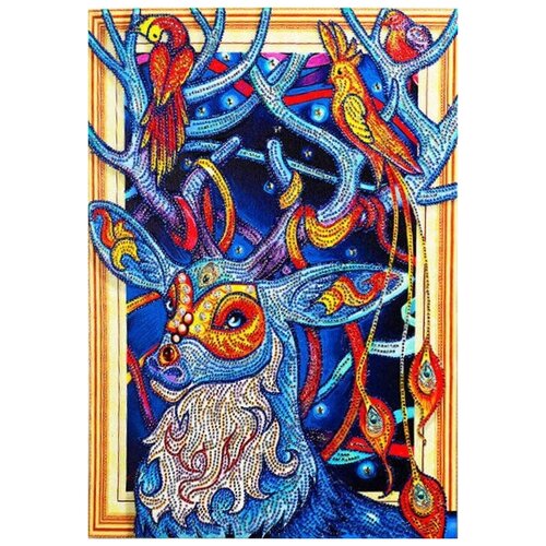 Алмазная мозаика “Сказочный олень” 40х50см.