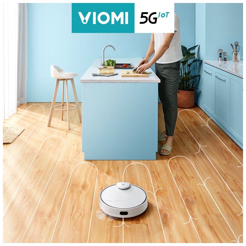 Робот-пылесос Viomi V3 Max, WiFi, сухая/влажная уборка, белый (V-RVCLM27A) Xiaomi - фото №5