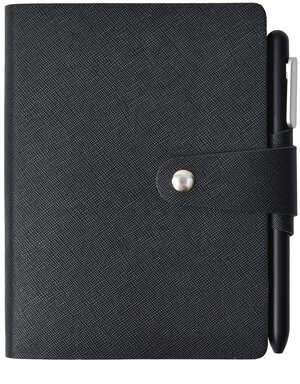 Бизнес-блокнот ArtLez Snail Book-S, черный, А6, с ручкой, экокожа