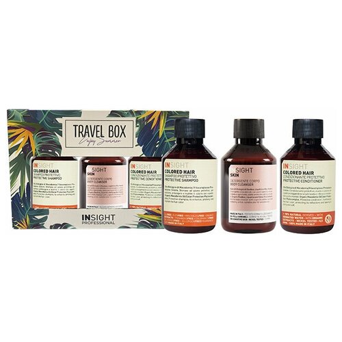 insight professional набор travel box damaged hair для волос 100 100 100 мл INSIGHT PROFESSIONAL Набор TRAVEL BOX COLORED HAIR для волос, 100/100/100 мл