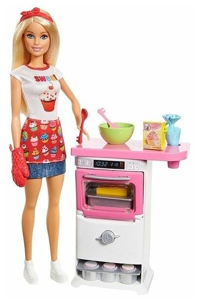 Barbie Mattel Кукла Барби - Кондитер (Barbie Baking Feature Doll and Playset)