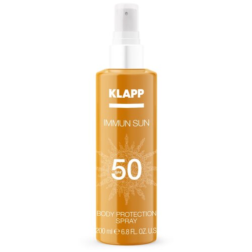 KLAPP Cosmetics Солнцезащитный спрей для тела IMMUN SUN Body Protection Spray SPF50, 200мл