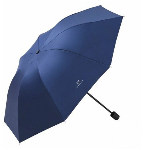 Мини-зонт Grand Price, механика, 3 сложения, купол 100 см, синий