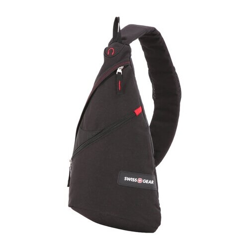 фото Рюкзак swissgear с одним плечевым ремнем, черный/красный, 25x15x45 см, 7 л