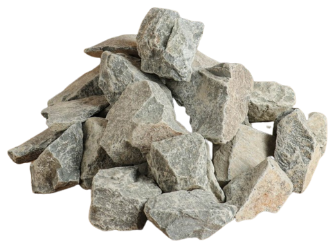 Камень для бани "Порфирит" колотый, коробка 20 кг - фотография № 1