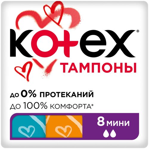 Kotex тампоны мини, 8 шт