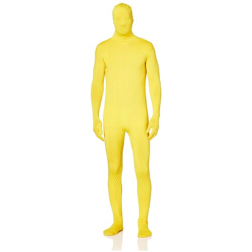 Костюм вторая кожа зентай (человек невидимка) на взрослого цвет желтый, S костюм вторая кожа зентай человек невидимка на взрослого цвет черный s